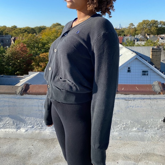 ✨Vintage Polo golf navy button up sweater - Picture 3 of 8